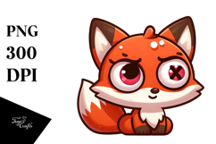 Cute Fox with Cross-Eyed Expression PNG Product Image 1