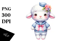 Baby Lamb Sailor Suit | Clipart Product Image 1