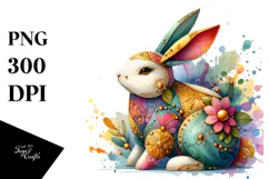 Abstract Shiny Bunny Made of Wood JPEG Product Image 1