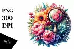 Vibrant Seal with Flowers | Clipart Product Image 3