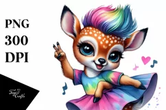 Revolted Baby Deer Dancing PNG Product Image 1