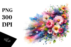 Colorful Flower with Spring Flowers PNG Product Image 1