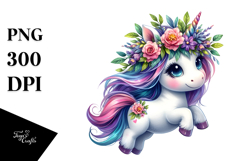Cute Baby Unicorn PNG Product Image 1