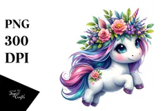 Cute Baby Unicorn PNG Product Image 1