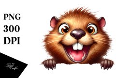 Funny Crazy Looking Beaver | Clipart Product Image 3