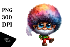Dancing Gnome with Afro Haircut PNG Product Image 1