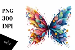 Abstract Vibrant Butterfly made of , PNG Product Image 3