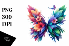 Abstract Vibrant Butterfly made of , PNG Product Image 3