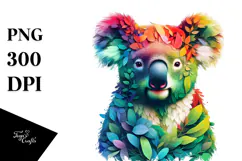 Vibrant Watercolor Koala Tumbler Product Image 1