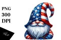 Patriotic Gnome USA Watercolor | Clipart Product Image 3