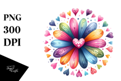 Colorful Boho Flower PNG Product Image 1