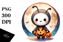 Cute Baby Butterfly Dressed for Halloween, Transparent PNG Product Image 1