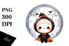 Cute Baby Butterfly Dressed for Halloween, Transparent PNG Product Image 1