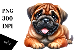 Happy Cute Bullmastiff Baby, Transparent PNG Product Image 1