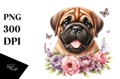 Happy Cute Bullmastiff Baby, Transparent PNG Product Image 1