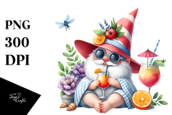 Gnome Drinking Cocktail PNG Product Image 1