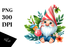 Gnome Drinking Cocktail PNG Product Image 1