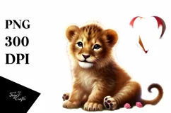Baby Lion Heart PNG Product Image 1