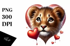 Baby Lion Heart PNG Product Image 1