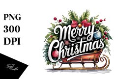 Merry Christmas Illustration PNG Product Image 1