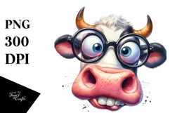 Cow Confused Big Goofy es Cow Clipart Product Image 3