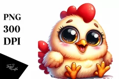 Funny Chicken Eyes Smile Goofy | Clipart Product Image 3
