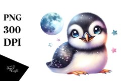 Colorful Moon Brunnich's Guillemots Baby | Sublimation | Product Image 1