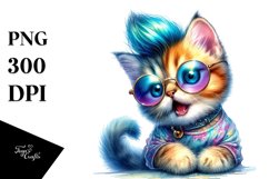 Excited Posing Baby Cat PNG Product Image 3