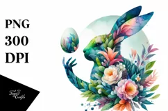 Abstract Vibrant Bunny made of , PNG Product Image 3