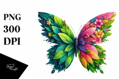 Abstract Vibrant Butterfly made of , PNG Product Image 3