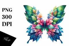 Abstract Vibrant Butterfly made of , PNG Product Image 3