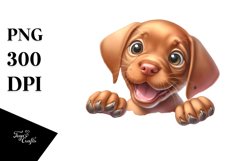 Enthusiastic Baby Vizsla Clipart PNG Product Image 3