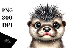 Energetic Otter PNG Product Image 1