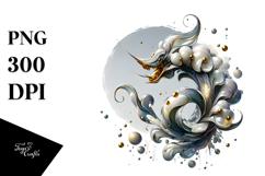Abstract Snapdragon Watercolor Splash PNG Product Image 1