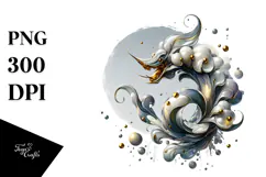 Abstract Snapdragon Watercolor Splash PNG Product Image 1