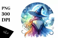 a Vibrant Witch from Behind inspired by PNG Product Image 1