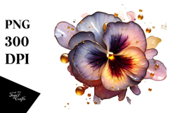 Abstract Pansy PNG Product Image 1