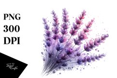 Abstract Detailed Lavender Watercolor Product Image 3