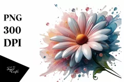 Abstract Pastel Glossy Daisy | Sublimation | PNG Clipart Product Image 1