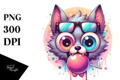 Funny Cute Werewolf PNG Product Image 1