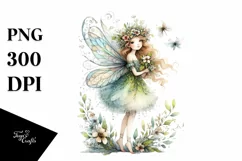 Detailed Whimsical Fairy Watercolor Product Image 3