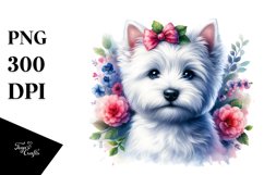 Vibrant Cute West Highland White Terrier | Clipart Product Image 1
