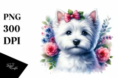 Vibrant Cute West Highland White Terrier | Clipart Product Image 1