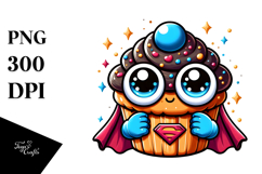 Chunky Cupcake with Hero Cape PNG Product Image 1
