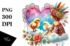 Colorful Heart Sunglasses Art PNG Product Image 1