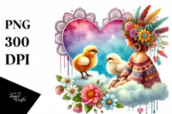 Colorful Heart Sunglasses Art PNG Product Image 1