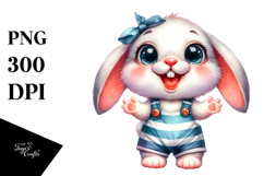 Baby Bunny Dressed for Beach PNG Product Image 1