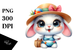 Baby Bunny Dressed for Beach PNG Product Image 1