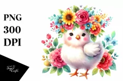 Colorful Flower Crown Watercolor Clipart Product Image 1