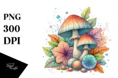 Detailed Wooden Small Stained Mushroom Watercolor Splash Product Image 3